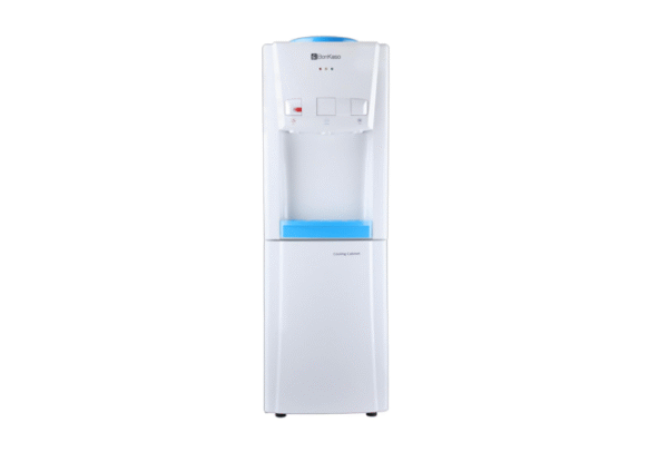 BonKaso Blueprint Hot & Cold Water Dispenser 21C Top Loading with Refrigerator - White/Blue, 20 l