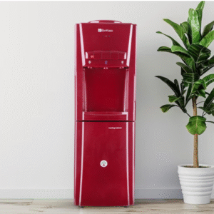 BonKaso Blueprint Hot & Cold Water Dispenser 21C Top Loading With Refrigerator MAROON
