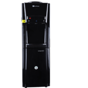 BonKaso Blueprint Hot & Cold Water Dispenser 21C Top Loading with Refrigerator Black