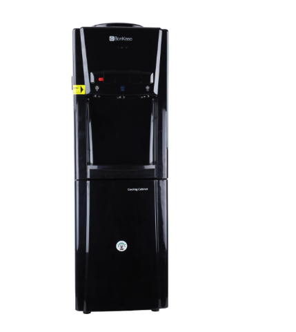 BonKaso Blueprint Hot & Cold Water Dispenser 21C Top Loading with Refrigerator Black