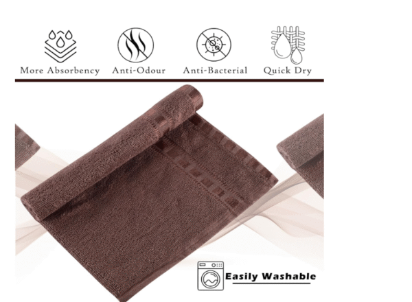 Kuber Industries Pack of 4 Cotton Hand/Face Towels For Men & Women | Easily Washable | Workout Gym Napkins For Men | Pocket Towel - Grey & Brown
