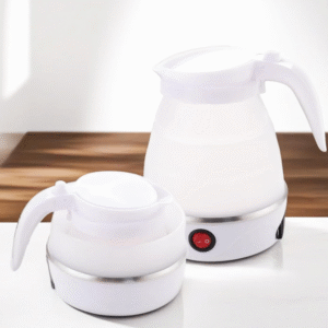 The Better Home FUMATO 600ml Foldable Electric Kettle for Hot Water 600 Watts | Multipurpose, Mini, Collapsible, Travel Kettle | Food Grade Silicone Body, Stainless Steel Base & Leak Proof (White)