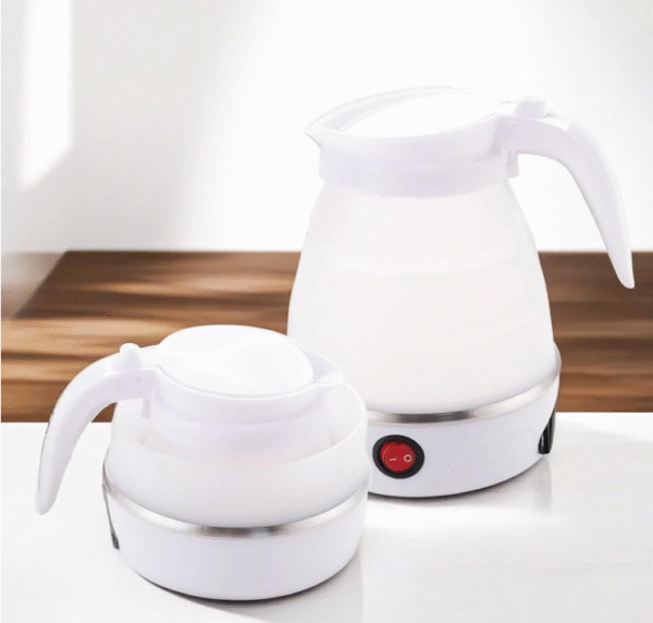 The Better Home FUMATO 600ml Foldable Electric Kettle for Hot Water 600 Watts | Multipurpose, Mini, Collapsible, Travel Kettle | Food Grade Silicone Body, Stainless Steel Base & Leak Proof (White)