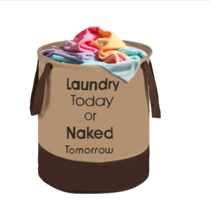 Kuber Industries 45L Foldable Dirty Clothes Laundry Basket With Handles For Washing - Baby Unwashed Dress Bin/Storage Box | Light & Dark Brown