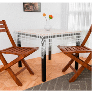Kuber Industries Table Cover | PVC Dining Table Cover | Center Table Cover | Table Cover for Kitchen Table | Self Check Table Cover for Hall D?cor | 54 Inch | White