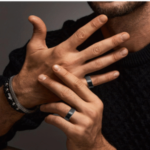 QORTNI Magnetic Acupressure Ring, 2 Pcs, for Sugar Control, BP Support, Diabetic Relief, Management, LI4 Point Therapy Ring, Adjustable for Men & Women, Pain Relief Tool