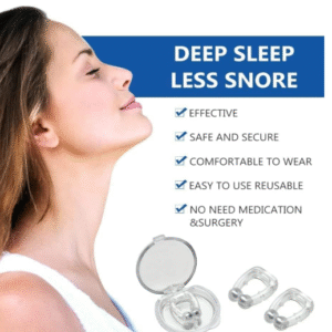 FIGMENT Anti Snoring Device - Silicon Nose Clip Snoring Stopper Anti Snore Reusable Device for a Peaceful Night's Sleep, Snore Free Nose Clip for Men & Women(2 Pcs)