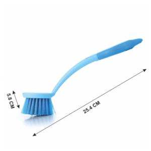 Homeor Dish & Kitchen Sink Brush with Comfortable Grip & Flexible Bristles, Tough Bristles for Stubborn Stains, Bathroom Tiles Cleaning Brush, 1 Piece, Blue
