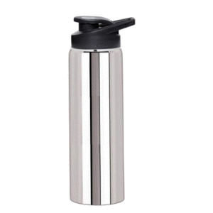 Kuber Industries Stainless Steel Fridge Water Bottle with Flip Cap 700 Ml (Silver) -CTKTC21598