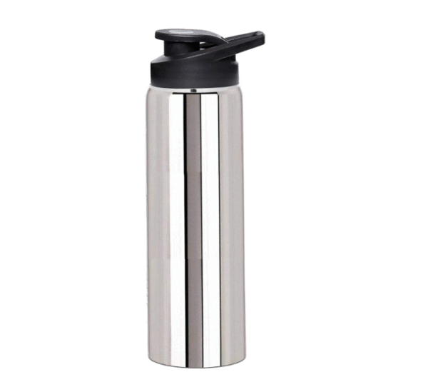 Kuber Industries Stainless Steel Fridge Water Bottle with Flip Cap 700 Ml (Silver) -CTKTC21598