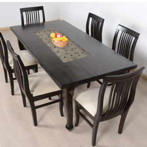 Kuber Industries Leaf Design PVC Dining Table Runner - Transparent