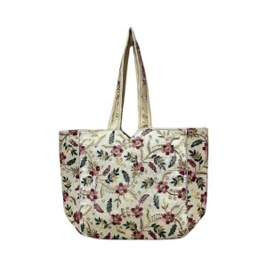 Sutliyan Gujarati Handmade Double-Sided Embroidery Regular Tote Bag for Women (12 * 16 Inch)