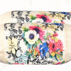 Heart Home Set of 2 Bolster/Side Pillow Cover | 16"x32" Cylindrical Masland/Masand Long Pillow Cover For Diwan Pillows | Mix Flower-Cream