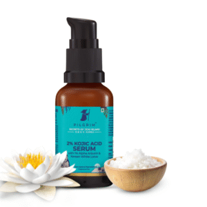 Pilgrim 2% Kojic Acid Serum for face (30 ml) with 1% Alpha Arbutin & Korean White Lotus For Acne & Darks spots| Anti-pigmentation Face Serum For Men & Women | For All Skin Types